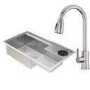 Ver imagem 1 de Kit Cuba Gourmet Veneza Aço Inox 304 e Torneira Gourmet Roma Aço Inox Goldenx