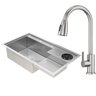 Kit Cuba Gourmet Veneza Aço Inox 304 e Torneira Gourmet Roma Aço Inox Goldenx - 1