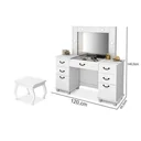 Ver imagem 4 de Penteadeira Luapa Seul Camarim com Banqueta - Branca