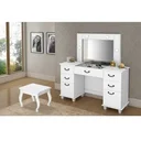 Ver imagem 1 de Penteadeira Luapa Seul Camarim com Banqueta - Branca