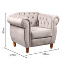 Ver imagem 5 de Sofá Nobreza Poltrona Chesterfield Vintage Retrô Clássico