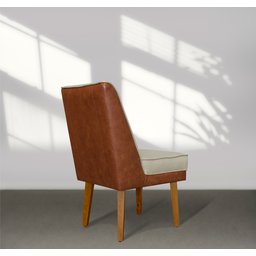 Kit 6 Cadeiras De Jantar Virgínia Compose Linho Bege e Courissimo Nozes - Meu Lar Decorações - 4