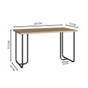 Ver imagem 2 de Conjunto Escritório Home Office 2 Peças Mesa e Gaveteiro Oak/Preto