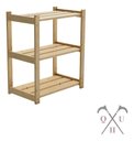 Ver imagem 2 de Conjunto Sapateiras de Madeira Vertical Decorativas e Aparador Expositor Multiuso Technox Marrom