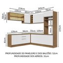 Ver imagem 4 de Armário de Cozinha Completa de Canto 459cm Rustic Branco Glamy Madesa 01