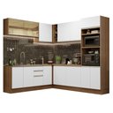 Ver imagem 3 de Armário de Cozinha Completa de Canto 459cm Rustic Branco Glamy Madesa 01