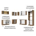 Ver imagem 5 de Armário de Cozinha Completa de Canto 459cm Rustic Branco Glamy Madesa 01
