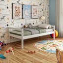 Ver imagem 1 de Sofá Cama Infantil em Madeira Maciça Branco