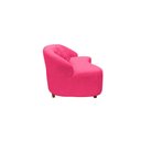 Ver imagem 5 de Namoradeira Sofá Feijão Cancún 150cm Orgânica Couro Rosa Pink