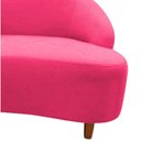 Ver mais imagens de Namoradeira Sofá Feijão Cancún 150cm Orgânica Couro Rosa Pink
