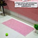 Ver imagem 2 de Tapete Passadeira 50x100cm Classic Peludo Liso Rosa Bebê