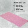 Tapete Passadeira 50x100cm Classic Peludo Liso Rosa Bebê - 3