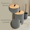 Conjunto para Banheiro C/6pçs Branco Nature Bambu Branco - 4