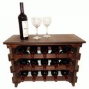 Ver imagem 1 de Adega Vinho Madeira 15 Garrafas Tipo Mesinha Imbuia C05