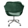 Cadeira Para Escritório E Home Office Zara Base Giratória - Veludo Verde - 3