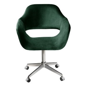 Cadeira Para Escritório E Home Office Zara Base Giratória - Veludo Verde