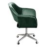 Cadeira Para Escritório E Home Office Zara Base Giratória - Veludo Verde - 2