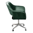 Ver imagem 2 de Cadeira Para Escritório E Home Office Zara Base Giratória - Veludo Verde