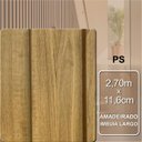 Ver imagem 4 de Painel Ripado Interno Amadeirado de Poliestireno 270cm X 11,4cm 2cm Espessura Formaco Decor