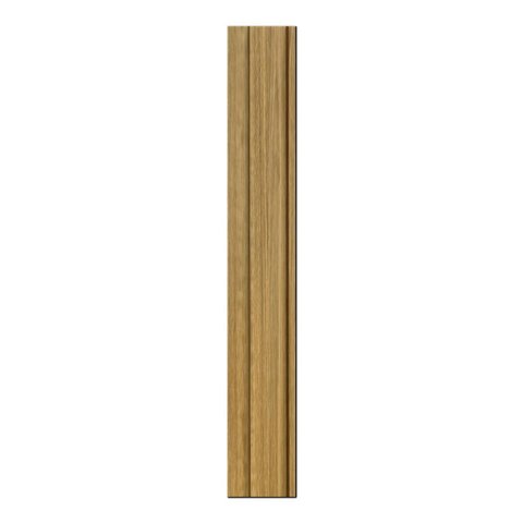 Painel Ripado Interno Amadeirado de Poliestireno 270cm x 11,4cm 2cm Espessura Formaco Decor Amarelo/Imbuia
