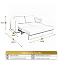 Ver imagem 3 de Sofá Cama Hermes 3 Lugares Luxo 1,90 M Castellar Móbile Linho Bege Claro
