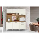 Ver imagem 1 de Kit Cozinha Compacta Siena 6 Portas 1 Gaveta 160cm Off White Atacama