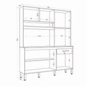 Ver imagem 2 de Kit Cozinha Compacta Siena 6 Portas 1 Gaveta 160cm Off White Atacama