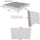 Ver imagem 4 de Cama Japonesa com Cabeceira Corea Queen Courino Cinza / Bouclê Suave Off White - Sallar Home