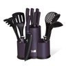 Jogo facas e Utensílios  de Cozinha 12pçs Purple Eclipse Berlinger Haus - 1