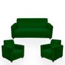 Sofá + 2 Poltrona para Sala de Estar Moderno Confortável Veneza Suede - 1