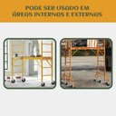 Ver imagem 7 de 1x Rodinha Giratória C Trava Freio P Andaime até 400kg