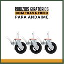 Ver imagem 5 de 1x Rodinha Giratória C Trava Freio P Andaime até 400kg