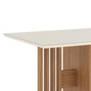 Ver imagem 5 de Mesa de Jantar 4 Lugares 120cm Vidro Canto Reto Zinia Nature/off H02 - Mpozenato