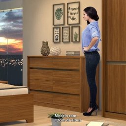 Quarto de Casal com Guarda-Roupa e Cômoda Móveis Lopas - 14 Quarto de Casal com Guarda-Roupa e Cômoda Móveis Lopas - 14