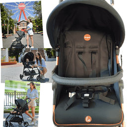 Carrinho de Bebe com Bebe Conforto e Moises Burigotto Lui Cobre - 4