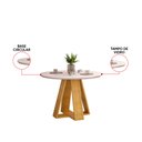 Ver imagem 3 de Mesa de Jantar Redonda 103,5cm c/ Tampo de Vidro Lina D04 - D'Rossi