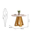 Ver imagem 4 de Mesa de Jantar Redonda 103,5cm c/ Tampo de Vidro Lina D04 - D'Rossi
