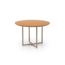 Ver imagem 2 de Mesa de Jantar Redonda Madeira MDF Tubo Champanhe 106 cm