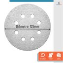 Ver imagem 2 de Kit 200 Un Disco de Lixa Velcro Branco 8 Furos Roto Orbital Starfer 125mm Grão 60/100/150/220