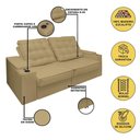 Ver imagem 3 de Sofá Retratil Reclinavel 3 Lugares 2,30m Porta Copo Usb Sala Cor:capuccino