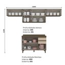 Ver imagem 7 de Cozinha Modulada Connect 4 Peças Balcão 120cm Duna/cristal com Tampo Mdp - Móveis Henn