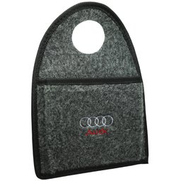 Lixeira Lixinho Automotiva Carro Carpete Logo Bordado para Câmbio Grafite - 2
