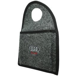 Lixeira Lixinho Automotiva Carro Carpete Logo Bordado para Câmbio Grafite - 3