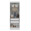 Ver imagem 4 de Módulo de Guarda-Roupa 2 Portas e 2 Gavetas Internas Branco Viena Yescasa