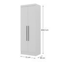 Ver imagem 3 de Módulo de Guarda-Roupa 2 Portas e 2 Gavetas Internas Branco Viena Yescasa