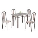 Ver imagem 2 de Conjunto de Sala de Jantar 100cm X 60cm Tampo Granito Topázio com 4 Cadeiras Lívia