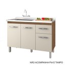 Ver imagem 3 de Balcão para Pia 120cm com 03 Portas e 01 Gaveta Anita Savana Off White Moblis