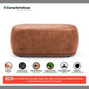 Ver imagem 3 de Conjunto 02 Puffs Decorativos Orgânicos Molly Couríssimo Caramelo - Abmaza
