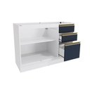 Ver imagem 3 de Balcão de Pia Celeste Kappesberg 100% Mdf 2 Portas 3 Gavetas Branco/azul 120cm