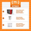 Ver imagem 2 de Forno Turbo Convec. Preto e Vermelho FCSB4E 220V + Bancada MES-004 + 4 Assadeiras - Venâncio